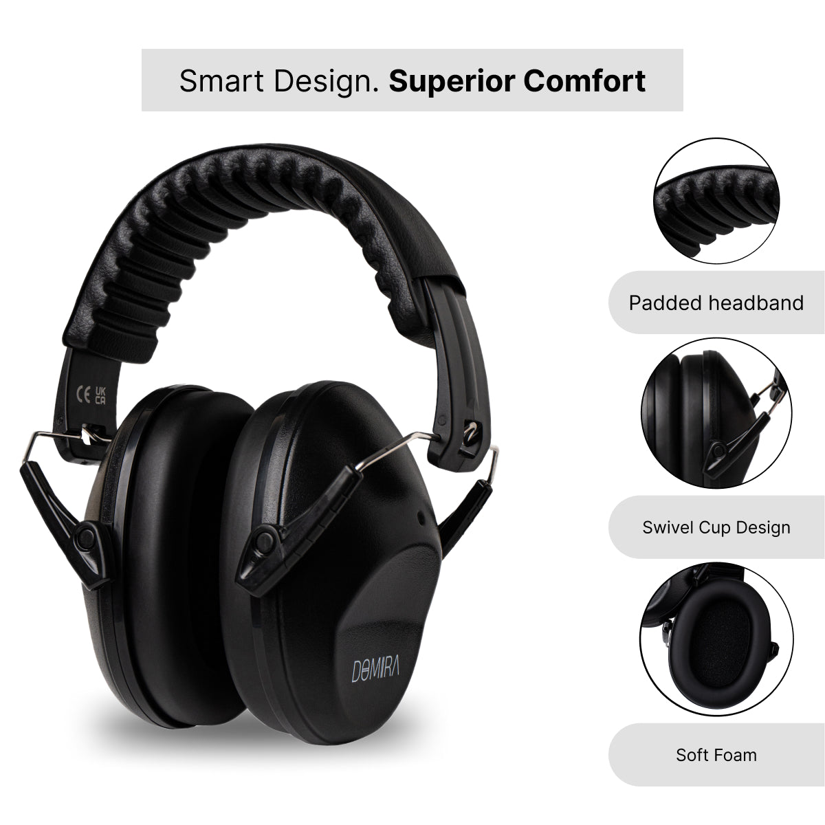 Kids Noise-Cancelling Earmuffs-Black – Adjustable, Comfortable & Soundproof Kids Noise-Cancelling Earmuffs-Black – Adjustable, Comfortable & Soundproof